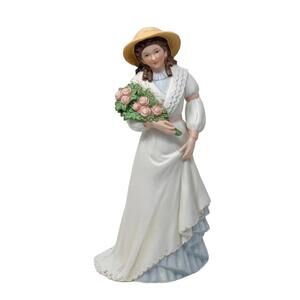Homco #1468 "Charlotte Rose" Charming Vintage Porcelain Figurine of Young Woman